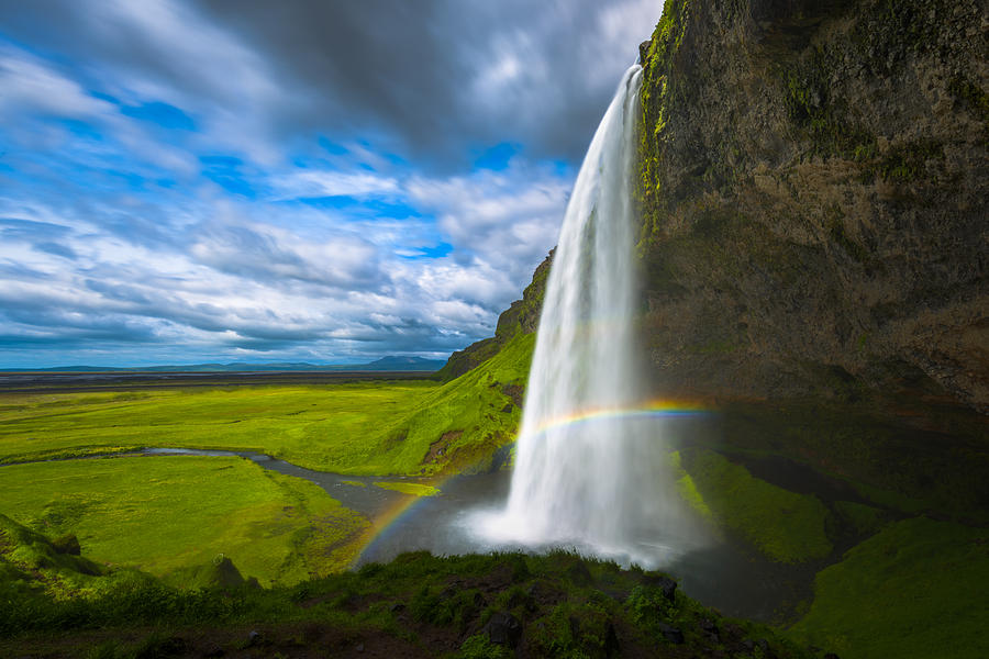 Nature Photograph - Seljalandfoss Rainbow by Joseph Rossbach