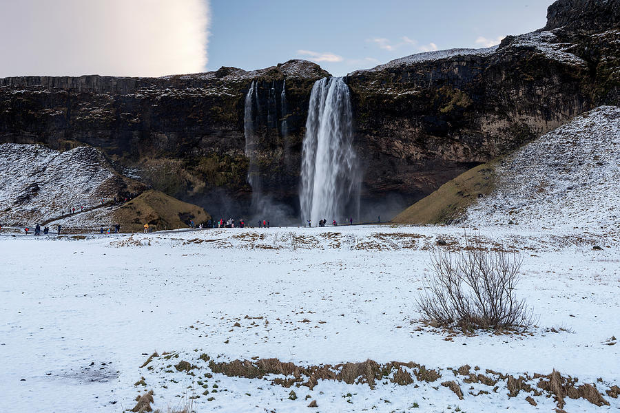 Seljalandsfoss waterfalls view in winter, iceland Photograph by Pradeep Raja PRINTS