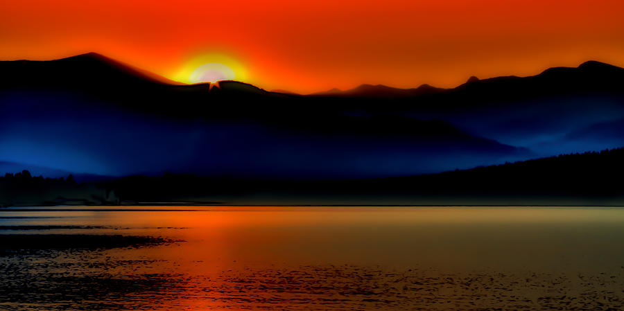 Selkirk Sunrise on Priest Lake Photograph by David Patterson