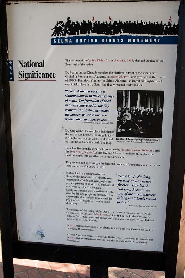 Selma to Montgomery March Marker Photograph by Arnold Hence Selma to Montgomery March Marker Photograph by Arnold Hence