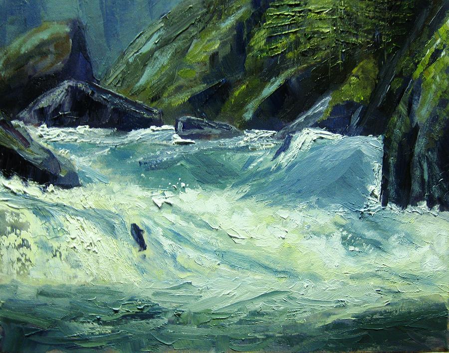 Selway River Painting - Selway-Wild and Scenic River- Idaho by Tom Siebert