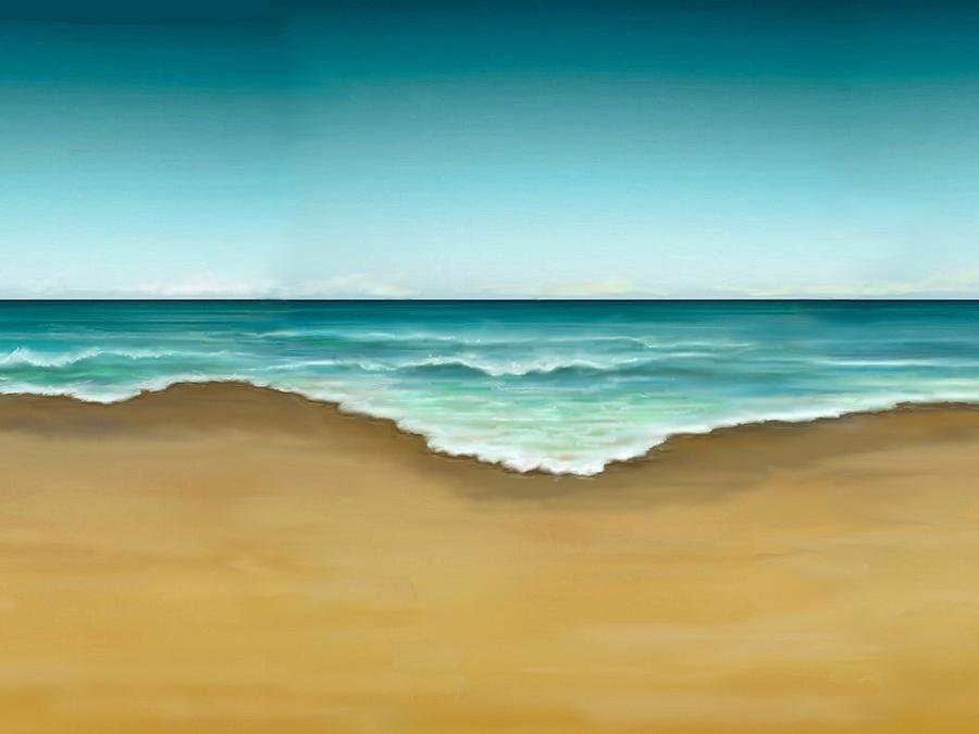Semi Abstract Beach Painting by Stephen Jorgensen