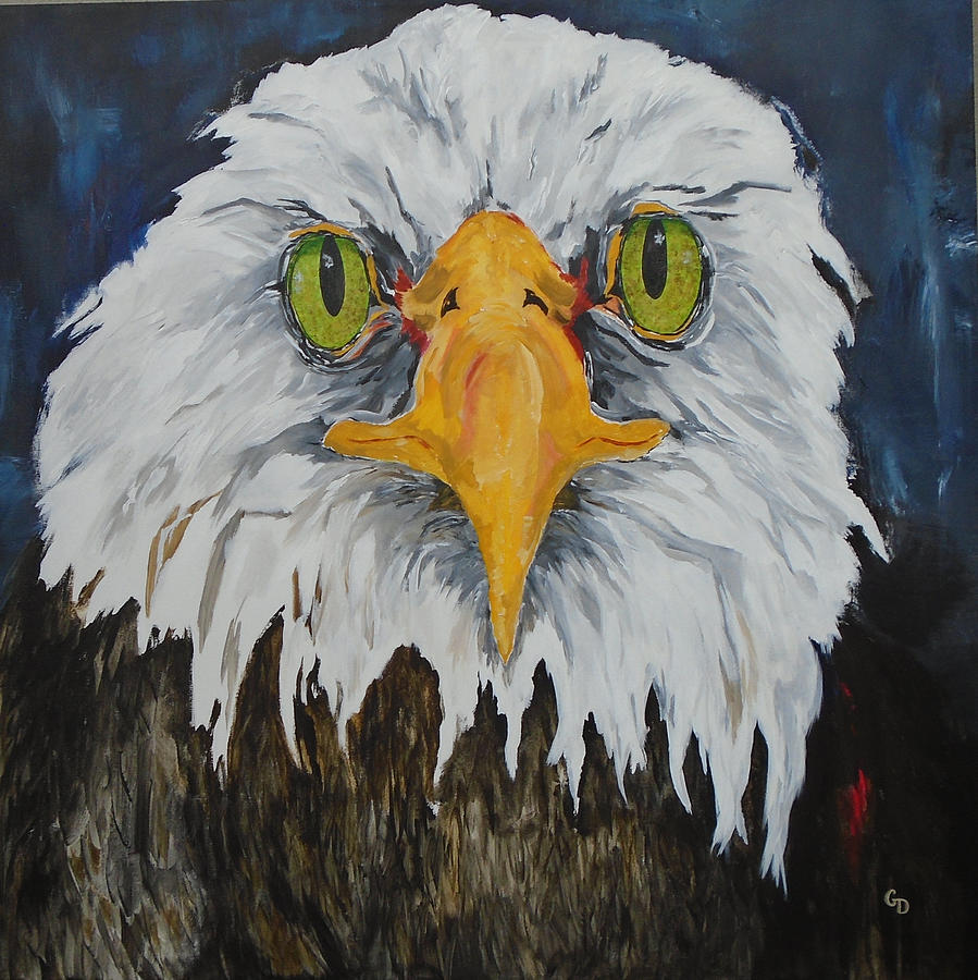 Semiahmoo Bald Eagle Painting by Georgia Donovan