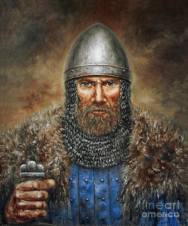 Semigalian Chieftain Painting by Arturas Slapsys
