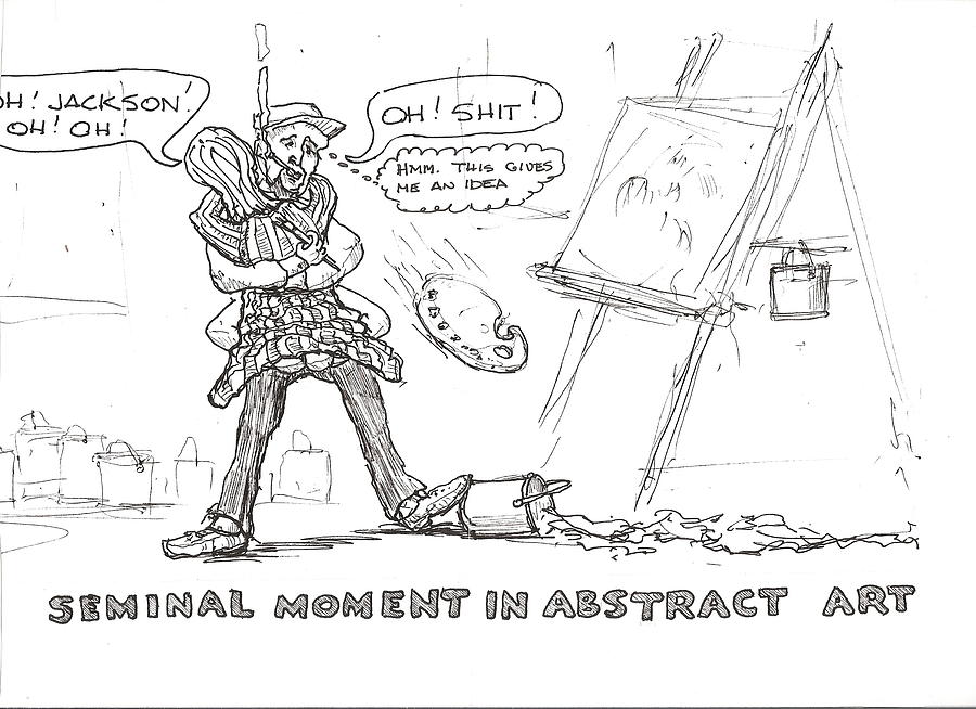 Seminal Moment in Art Drawing by Roger Swezey