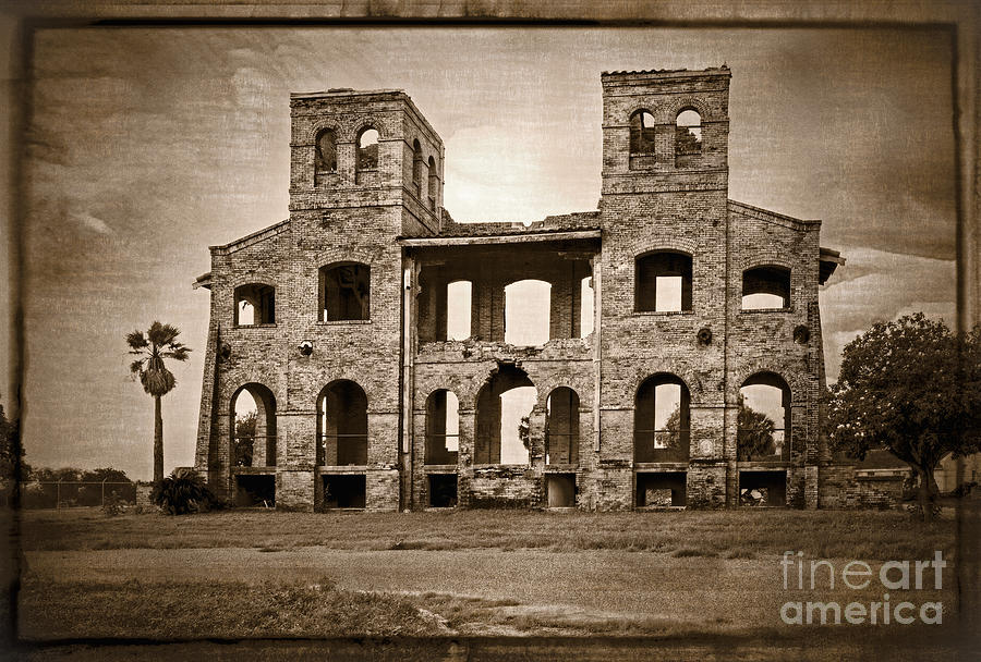 Black And White Photograph - Seminary Ruins by Imagery by Charly