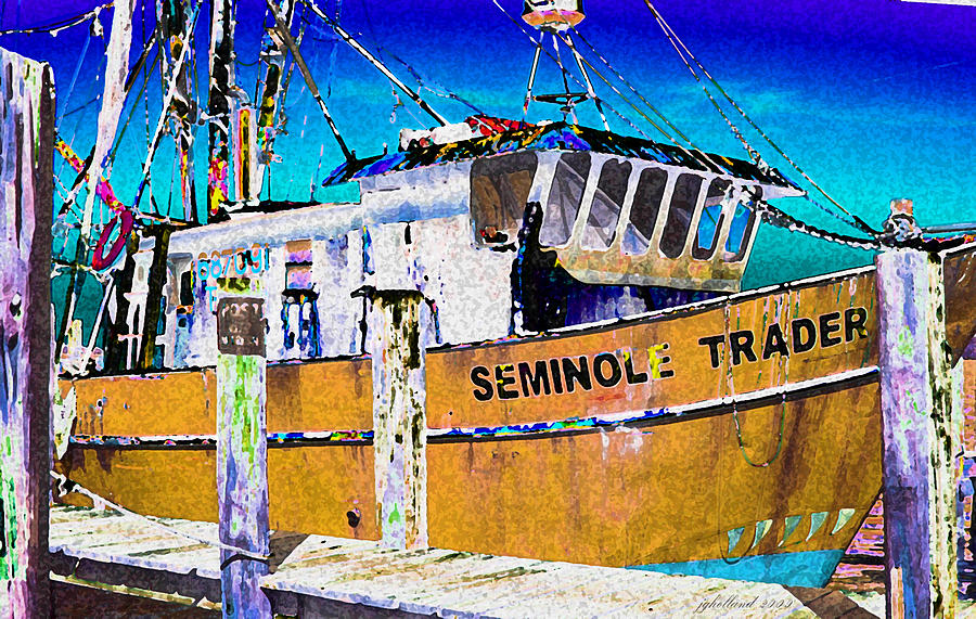 Boat Digital Art - Seminole Trader by Joseph G Holland