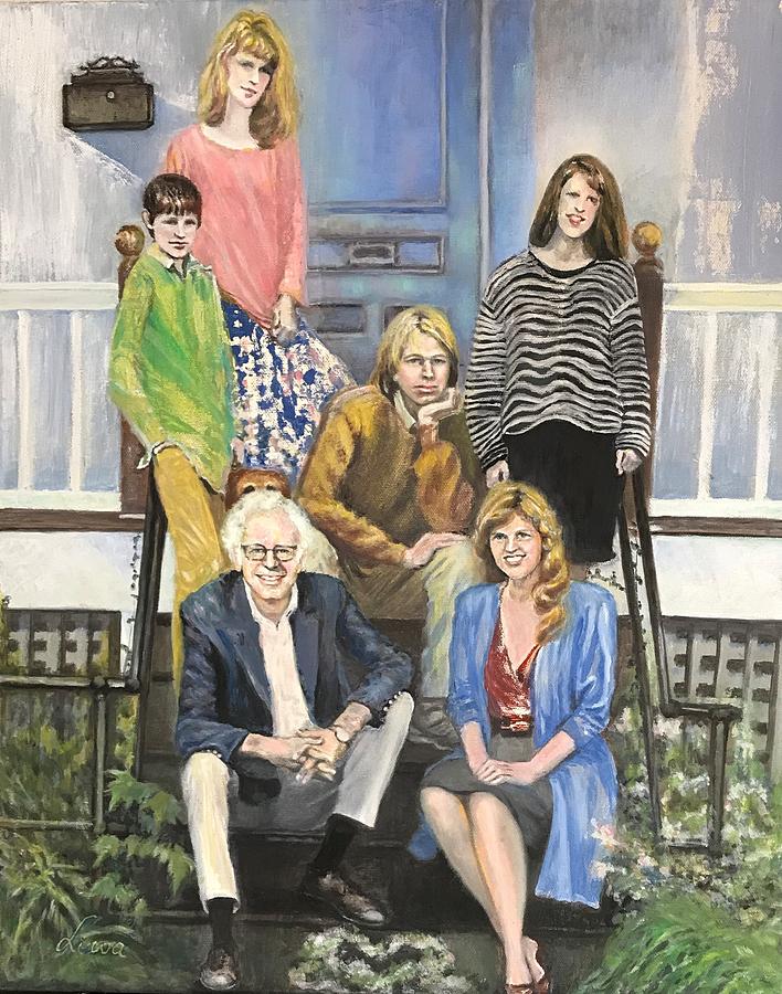 Sen. Bernie Sanders and Family Painting by Liwa Liu-Chapman - Pixels