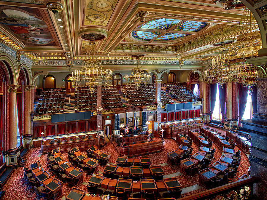 Senate Chamber At The Iowa State Capitol Photograph By Mountain Dreams | Fine Art America