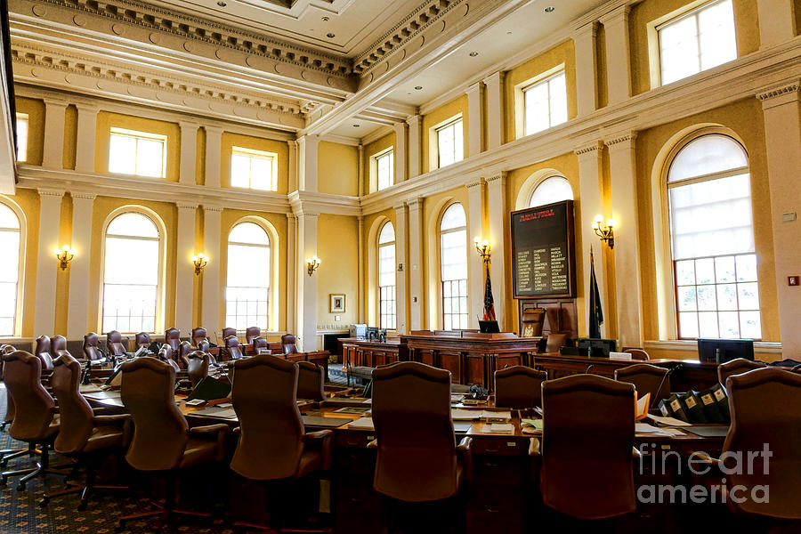 Senate Chamber at the Maine Capitol in Augusta Photograph by Olivier Le Queinec