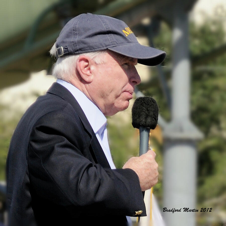 Senator John McCain Speaking Photograph by Bradford Martin