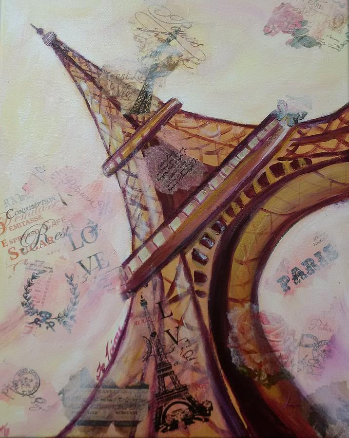 Sending Paris Love Painting by Lynne McQueen