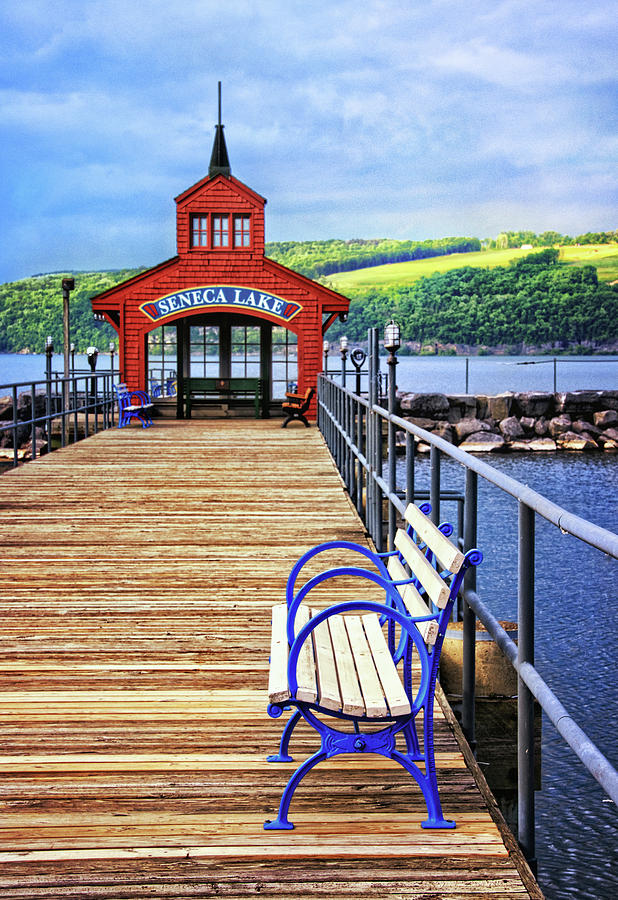 Seneca Lake Pier Photograph by Carolyn Derstine