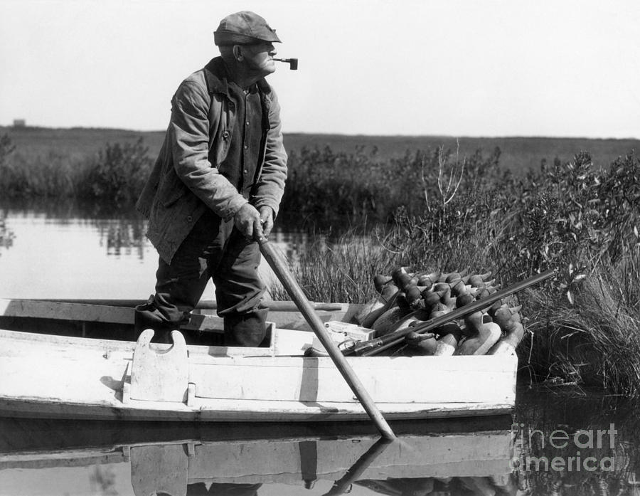 Senior Man Hunting Ducks, C.1920-30s Photograph by H. Armstrong Roberts/ClassicStock