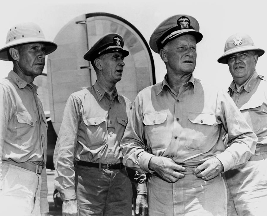 Senior Naval Officers WW2 - Nimitz, King, Etc. Photograph by War Is Hell Store