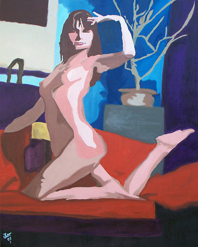 Nude Painting - Senora del dia y la noche by Hector Olvera