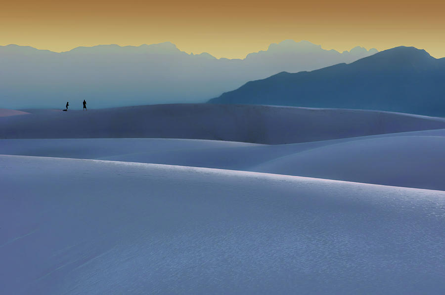 Sense of Scale - 2 - White Sands - Sunset Photograph by Nikolyn McDonald