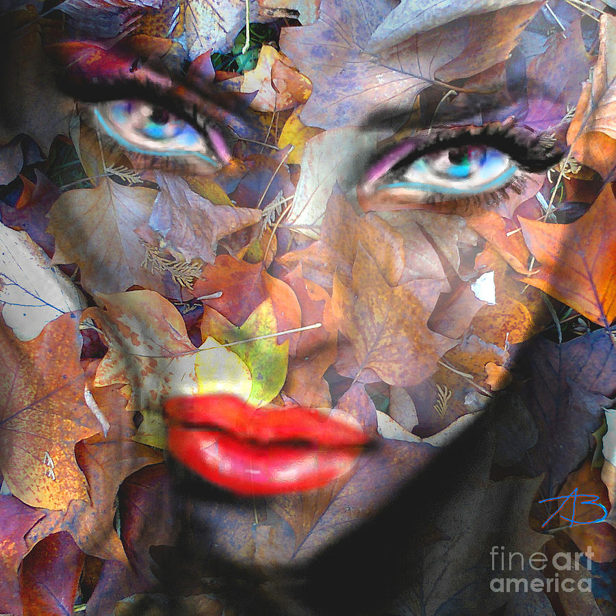 Sensual Eyes Autumn Painting by Angie Braun