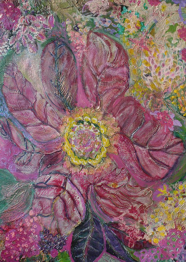 Flowers Mixed Media - Sensual Floral From The Heart Through The Veins by Anne-Elizabeth Whiteway Flowers Mixed Media - Sensual Floral From The Heart Through The Veins by Anne-Elizabeth Whiteway