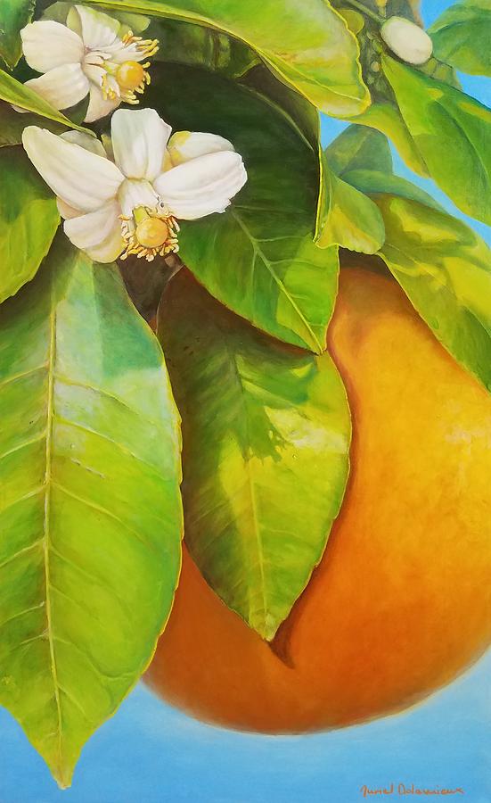 Senteur Orange Painting by Muriel Dolemieux