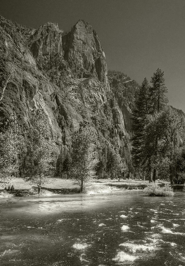 Sentinel Dome over Merced River Photograph by Michael Kirk