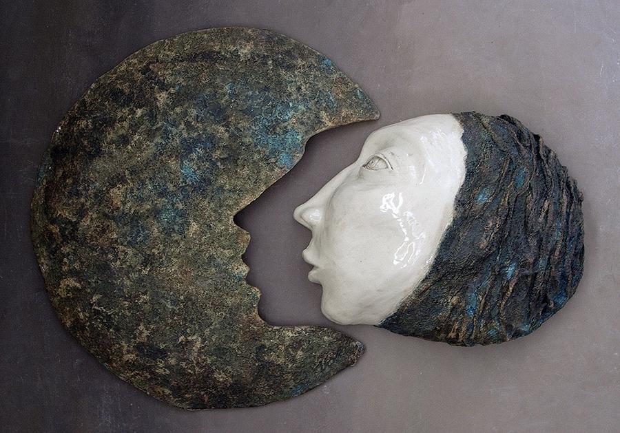 Moon Sculpture - Separated by Zdenka Chamberland