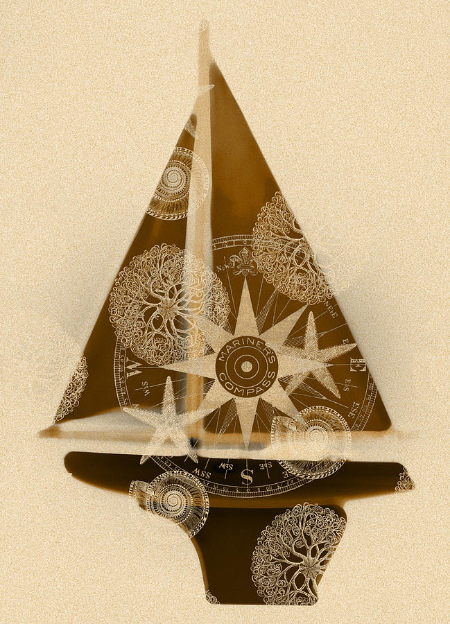 Sepia Boat Painting