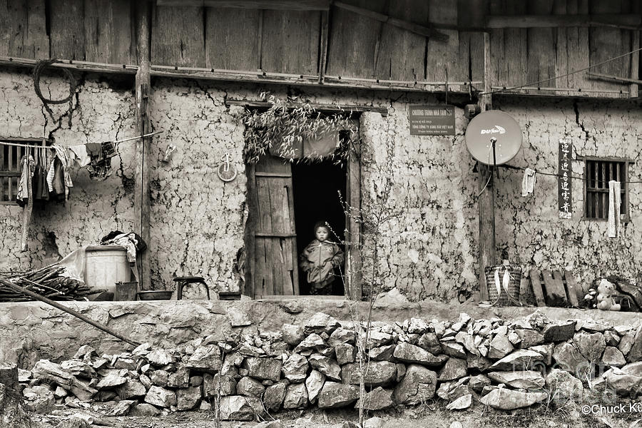 Sepia Boy Home Ha Giang  Photograph by Chuck Kuhn
