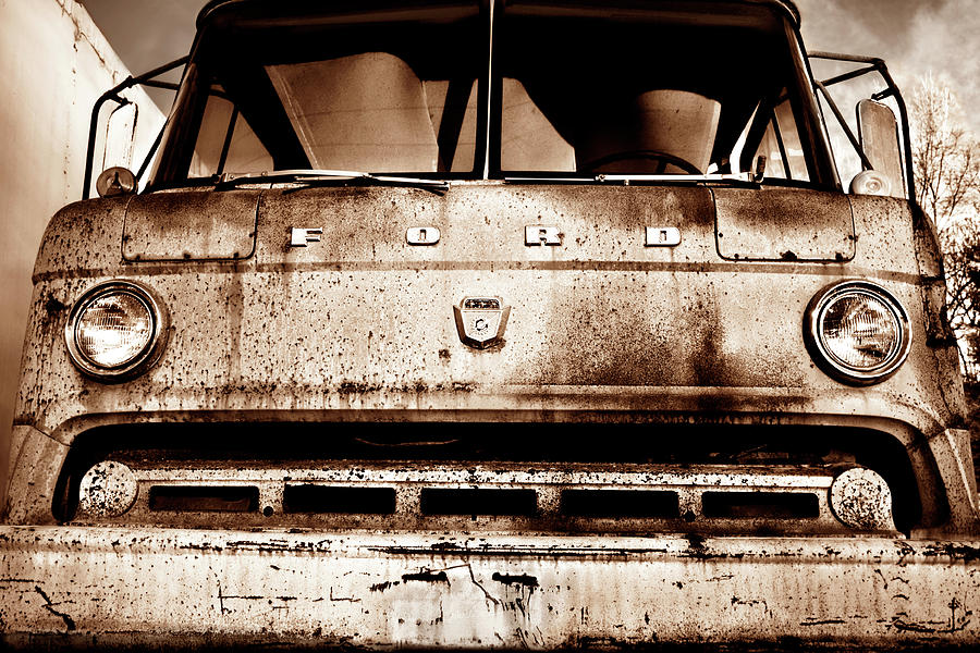 Sepia - Old Ford Trucks Never Die Photograph by Luke Moore