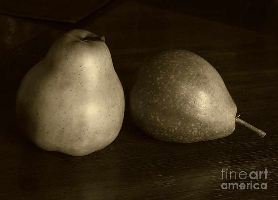 Sepia Pears Photograph by Carol Sweetwood