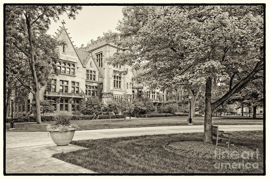 Sepia Photograph of the University of Chicago Ryerson Physical Laboratory II - Chicago Illinois  Photograph by Silvio Ligutti