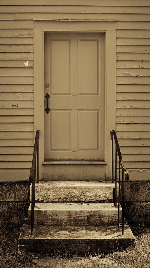 Sepia Shaker Door Photograph by Stephen Stookey
