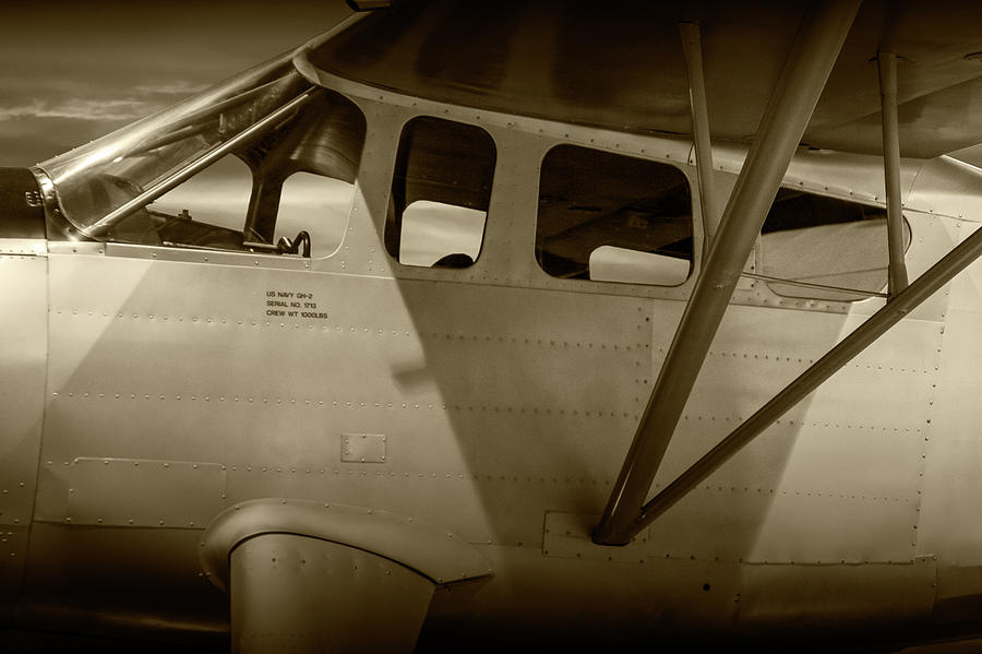 Sepia Tone of US Navy Airplane GH-2 Photograph by Randall Nyhof