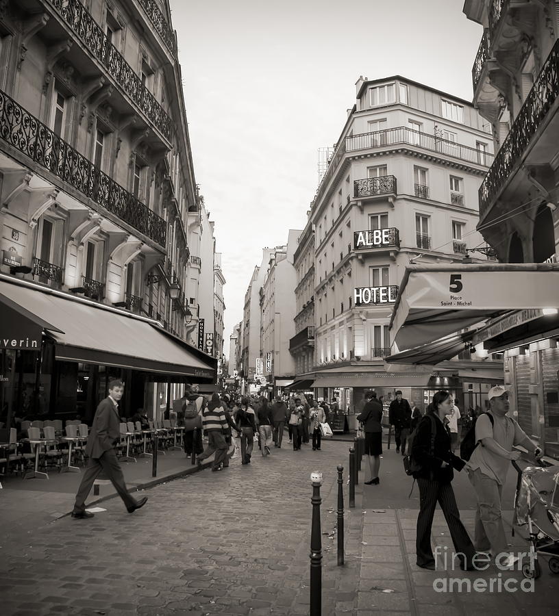 Sepia Tones Paris Shopping  Photograph by Chuck Kuhn