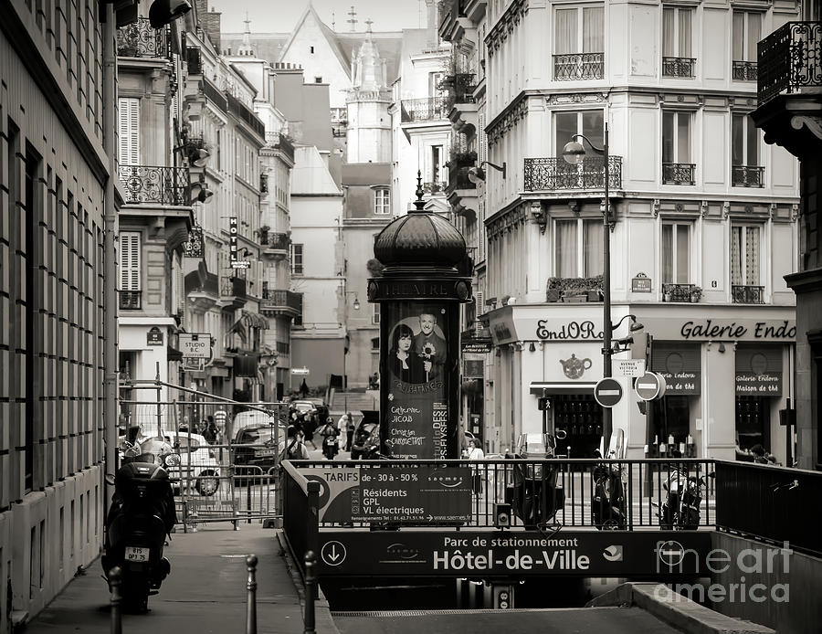 Sepia Tones Paris Streets  Photograph by Chuck Kuhn