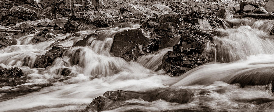 Sepia Waterfall Photograph by Hermes Fine Art