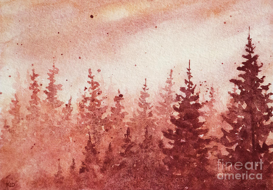 Sepia Winter Day Painting by Rebecca Davis