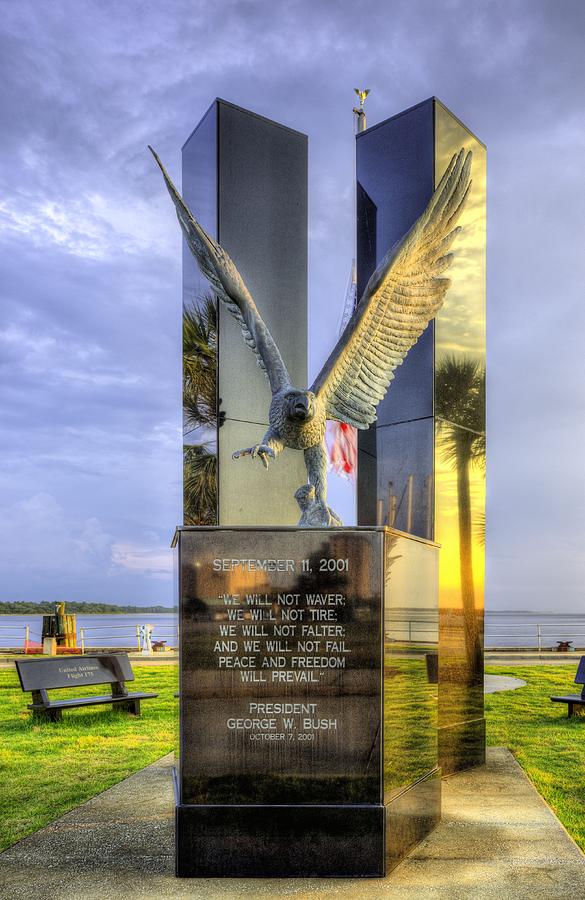 Eagle Photograph - September 11 Memorial by JC Findley