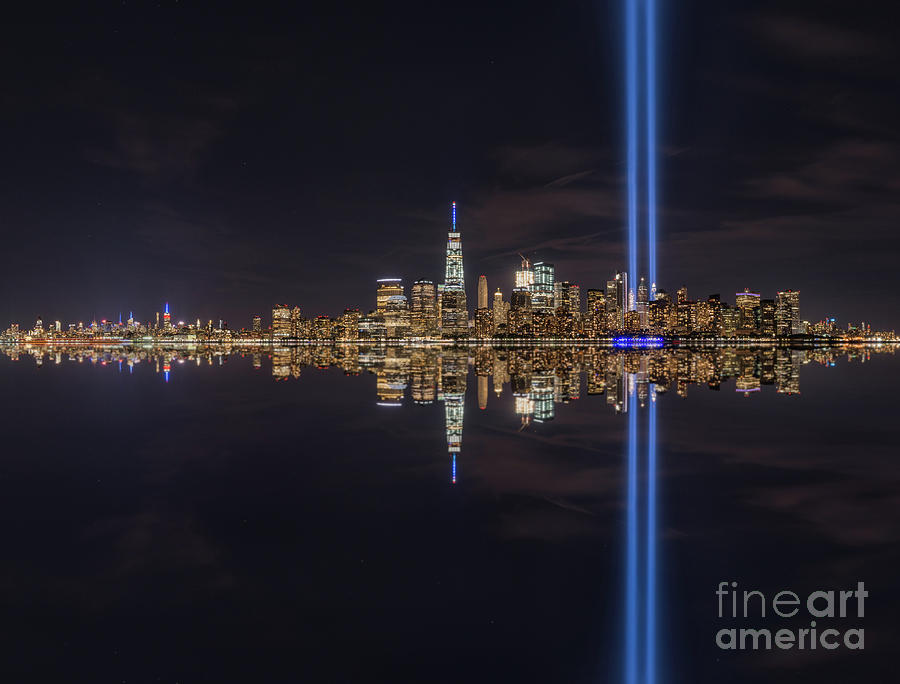 New York City Photograph - September 11th Manhattan Reflections by Michael Ver Sprill