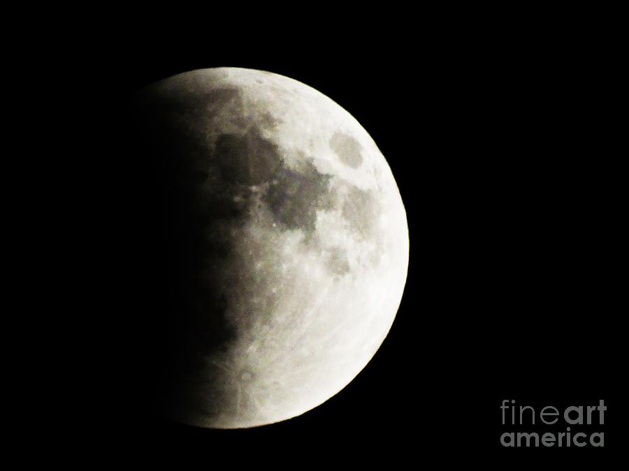 Planet Photograph - September 27,2015 Moon Eclipse  by J L Zarek