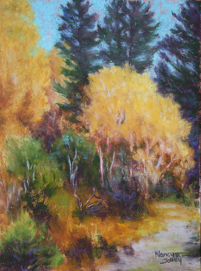 September Aspen Painting by Nancy Jolley