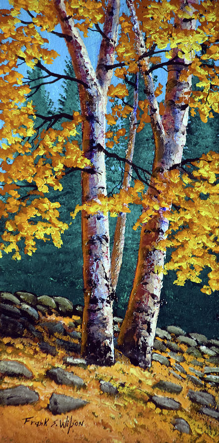 September Birches Painting by Frank Wilson