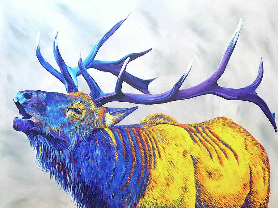Mountain Painting - September Morning - Elk by Kylie Fine Art