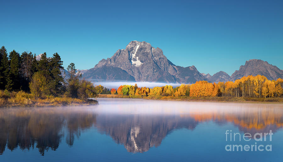 September Reflections on the Snake River Photograph by Leslie Wells