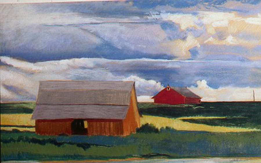 Barn Painting - September by Neal Smith-Willow