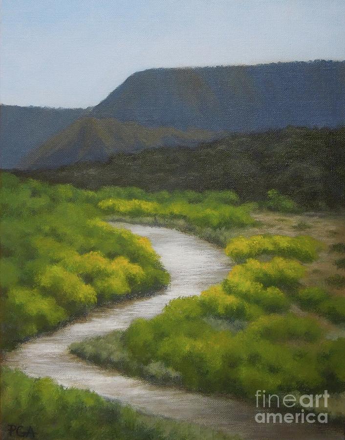 September on the Rio Chama Painting by Phyllis Andrews