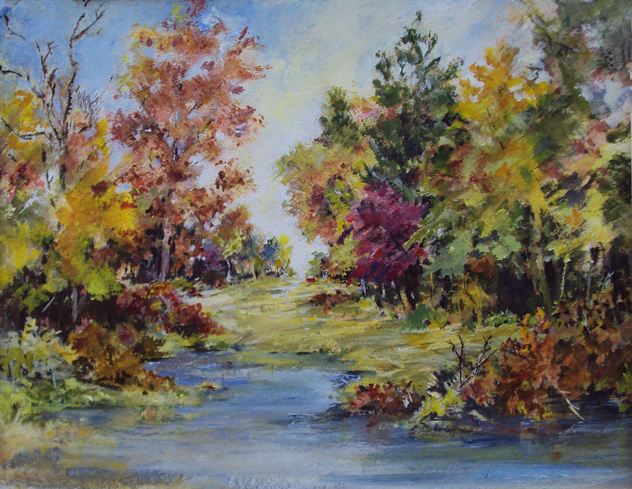 September Pond Painting by Diane Ursin - Fine Art America