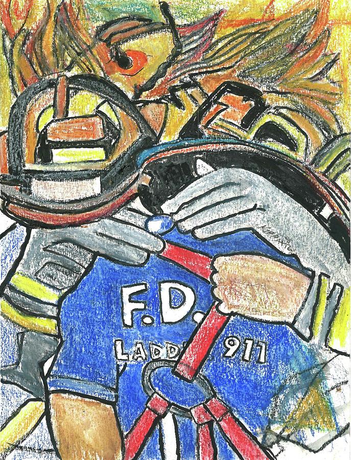 September Rescue 911 Pastel by Kippax Williams