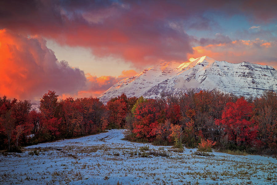 Provo Photograph - September Snow by Wasatch Light