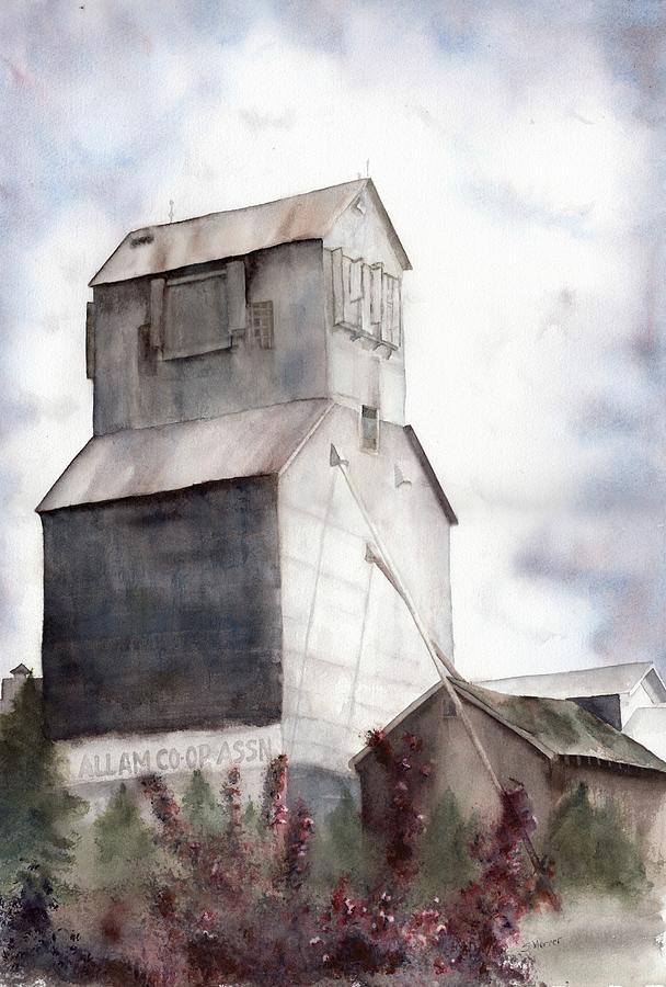 Sequim Granary Painting by Shirley Mercer - Pixels